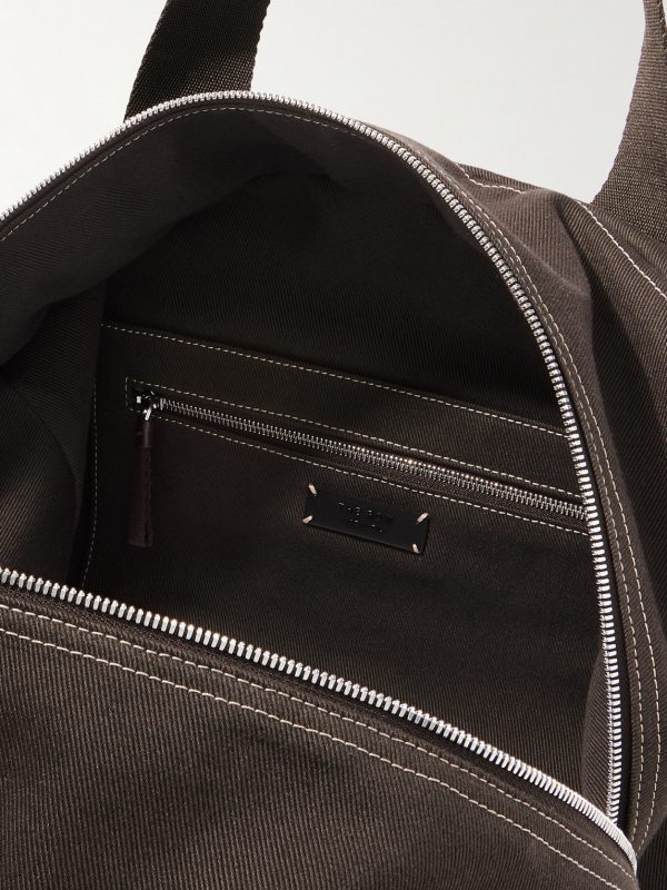 Sisal Webbing-Trimmed Cotton-Twill Duffle Bag - E1 Sisal Webbing-Trimmed Cotton-Twill Duffle Bag - E1