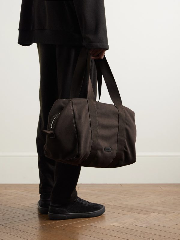 Sisal Webbing-Trimmed Cotton-Twill Duffle Bag - OU Sisal Webbing-Trimmed Cotton-Twill Duffle Bag - OU
