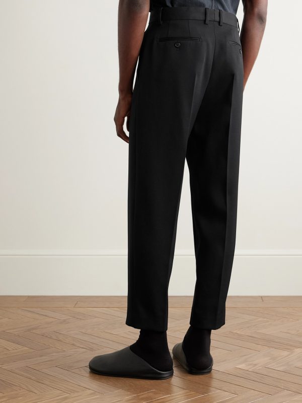 Zuma Slim-Fit Cropped Cotton and Cashmere-Blend Gabardine Trousers - BK