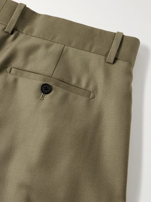 Zev Straight-Leg Pleated Virgin Wool-Twill Trousers - CU Zev Straight-Leg Pleated Virgin Wool-Twill Trousers - CU