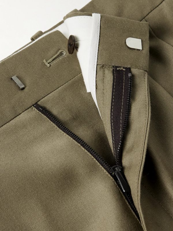 Zev Straight-Leg Pleated Virgin Wool-Twill Trousers - E1 Zev Straight-Leg Pleated Virgin Wool-Twill Trousers - E1
