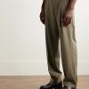 Zev Straight-Leg Pleated Virgin Wool-Twill Trousers - FR Zev Straight-Leg Pleated Virgin Wool-Twill Trousers - FR