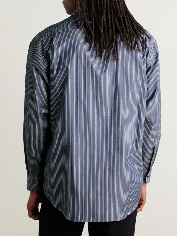 Miller Striped Cotton-Poplin Shirt - BK