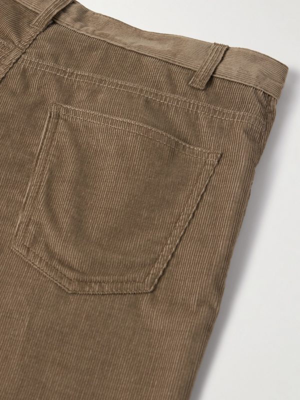Fred Slim-Fit Straight-Leg Cotton-Corduroy Trousers - CU