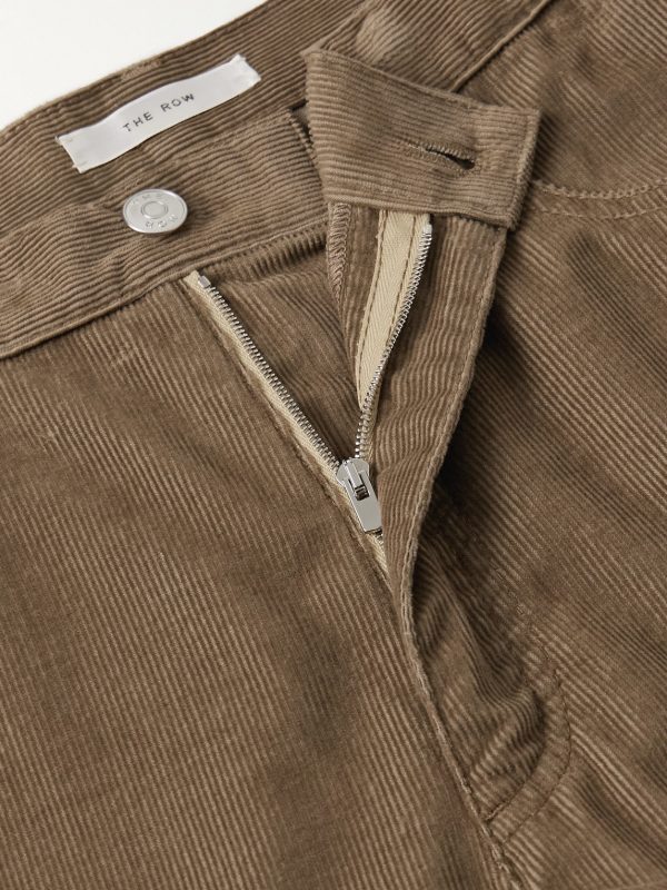 Fred Slim-Fit Straight-Leg Cotton-Corduroy Trousers - E1