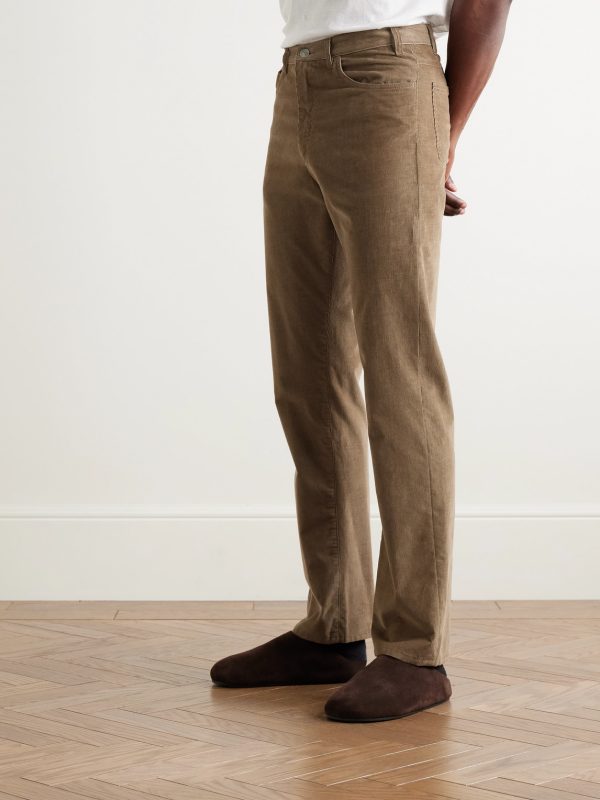 Fred Slim-Fit Straight-Leg Cotton-Corduroy Trousers - FR