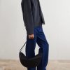 Crossbody Crescent Leather Messenger Bag - FR Crossbody Crescent Leather Messenger Bag - FR