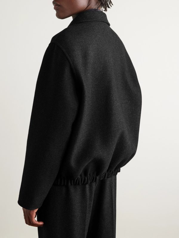Dantes Brushed Virgin Wool and Cashmere-Blend Twill Jacket - BK Dantes Brushed Virgin Wool and Cashmere-Blend Twill Jacket - BK