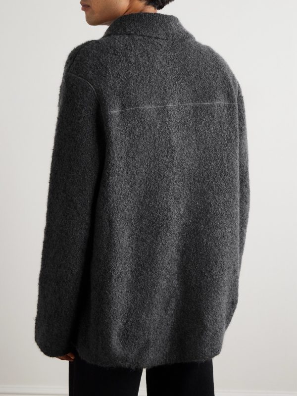 Novak Cashmere, Alpaca and Silk-Blend Bouclé Cardigan - BK