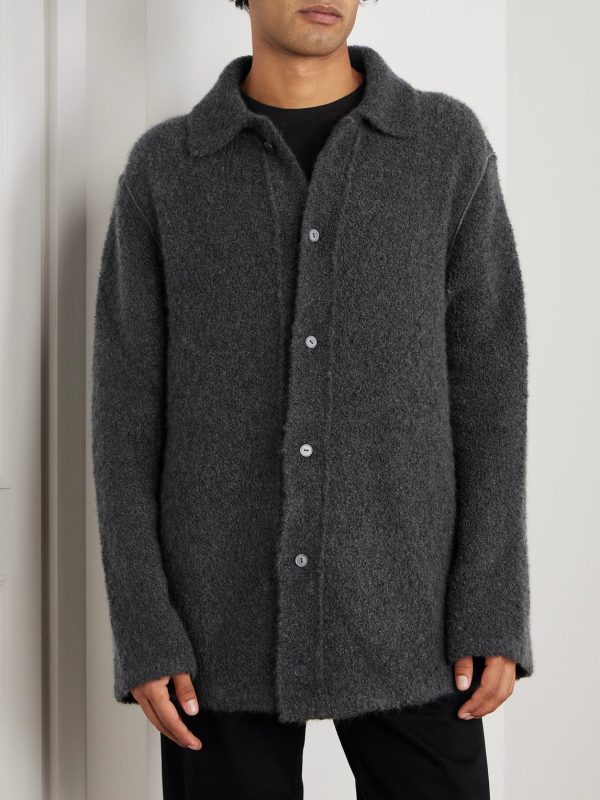 Novak Cashmere, Alpaca and Silk-Blend Bouclé Cardigan - FR