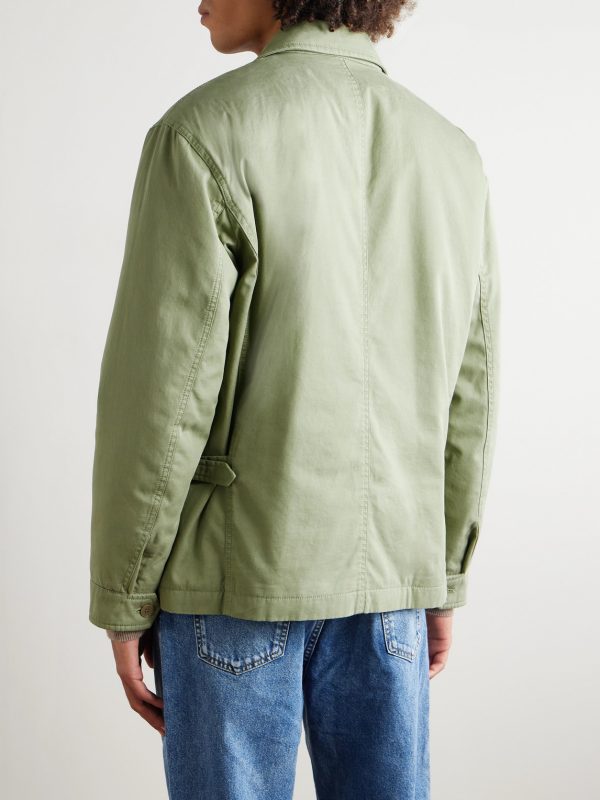 Justo Cotton and Cashmere-Blend Gabardine Bomber Jacket - BK Justo Cotton and Cashmere-Blend Gabardine Bomber Jacket - BK