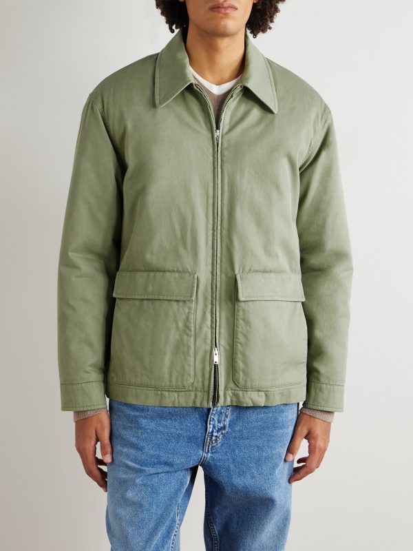 Justo Cotton and Cashmere-Blend Gabardine Bomber Jacket - FR Justo Cotton and Cashmere-Blend Gabardine Bomber Jacket - FR