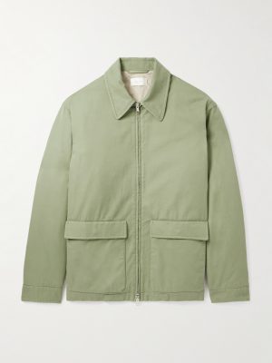 Justo Cotton and Cashmere-Blend Gabardine Bomber Jacket Justo Cotton and Cashmere-Blend Gabardine Bomber Jacket
