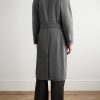 Tarian Silk and Virgin Wool-Blend Trench Coat - BK Tarian Silk and Virgin Wool-Blend Trench Coat - BK