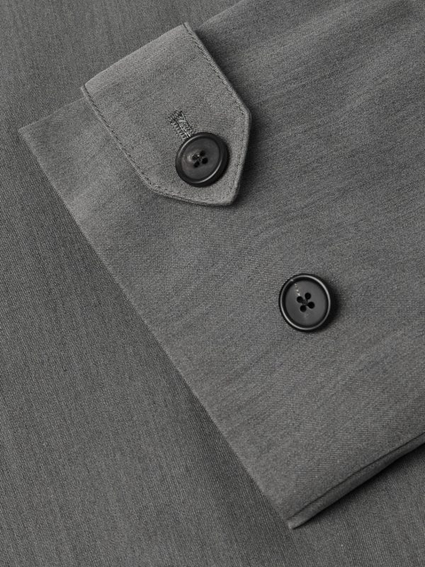 Tarian Silk and Virgin Wool-Blend Trench Coat - E1 Tarian Silk and Virgin Wool-Blend Trench Coat - E1