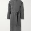 Tarian Silk and Virgin Wool-Blend Trench Coat Tarian Silk and Virgin Wool-Blend Trench Coat
