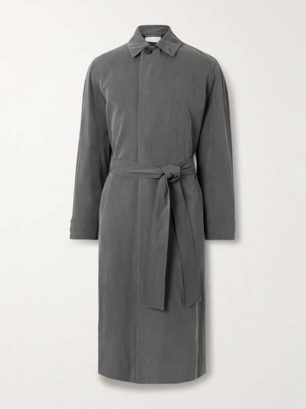 Tarian Silk and Virgin Wool-Blend Trench Coat Tarian Silk and Virgin Wool-Blend Trench Coat