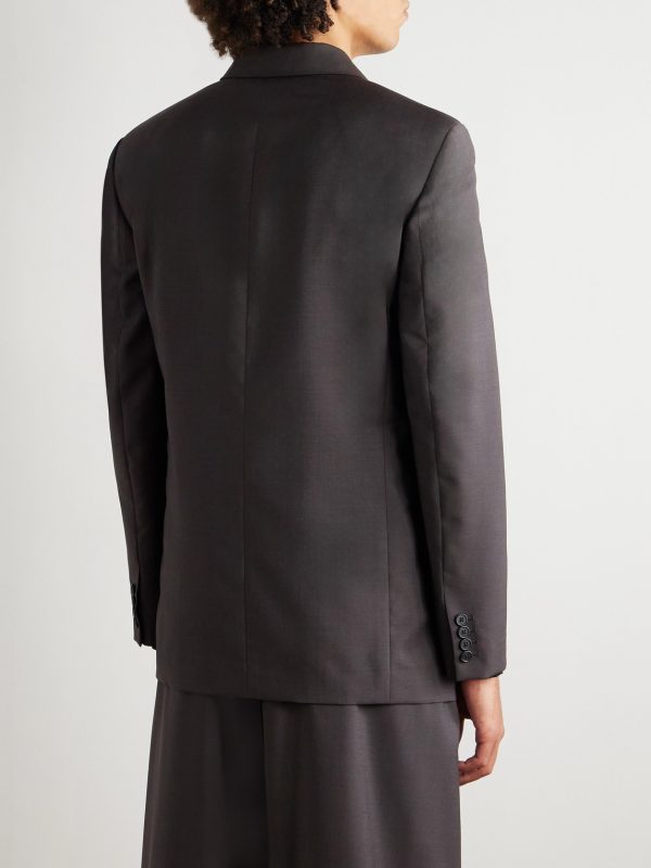 Sabriel Jacket Grain de Poudre Wool and Mohair-Blend Blazer - BK Sabriel Jacket Grain de Poudre Wool and Mohair-Blend Blazer - BK