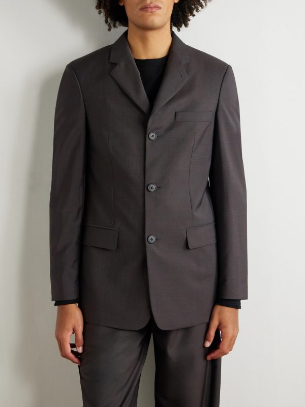 Sabriel Jacket Grain de Poudre Wool and Mohair-Blend Blazer - FR Sabriel Jacket Grain de Poudre Wool and Mohair-Blend Blazer - FR
