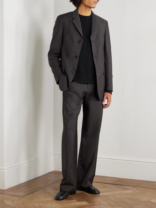 Sabriel Jacket Grain de Poudre Wool and Mohair-Blend Blazer - OU Sabriel Jacket Grain de Poudre Wool and Mohair-Blend Blazer - OU