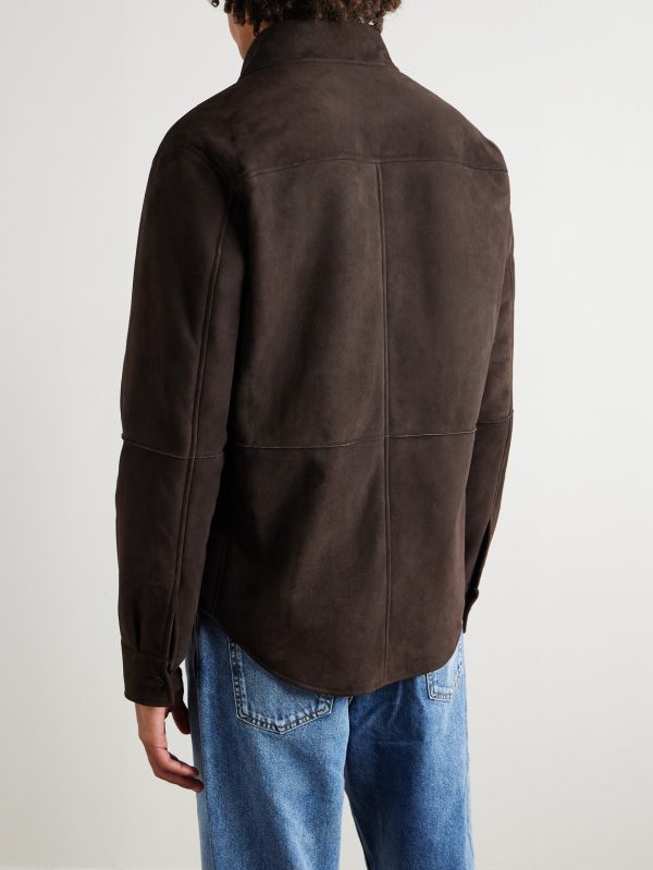 Bento Panelled Shearling Shirt Jacket - BK Bento Panelled Shearling Shirt Jacket - BK