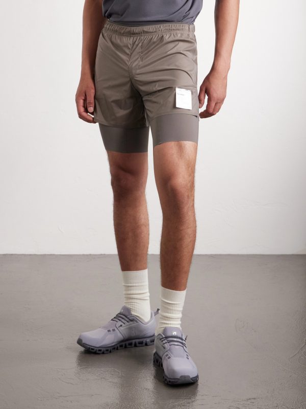 Slim-Fit Layered 8" Techsilk and Justice™ coldblack® Shorts - FR