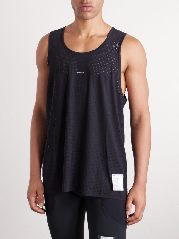 Embellished Logo-Appliquéd Space-O™ Mesh Tank Top - FR