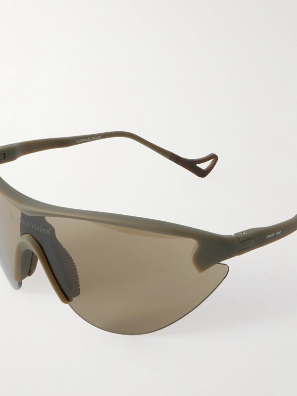Yukinori Range Finder D-Frame Acetate Wrap-Around Sunglasses - CU Yukinori Range Finder D-Frame Acetate Wrap-Around Sunglasses - CU