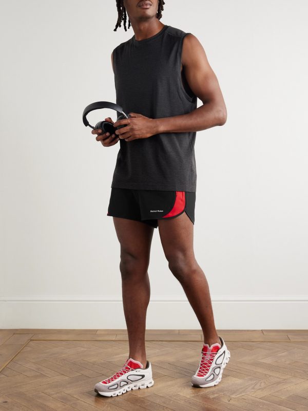 Straight-Leg Panelled Stretch-Jersey Shorts - OU Straight-Leg Panelled Stretch-Jersey Shorts - OU