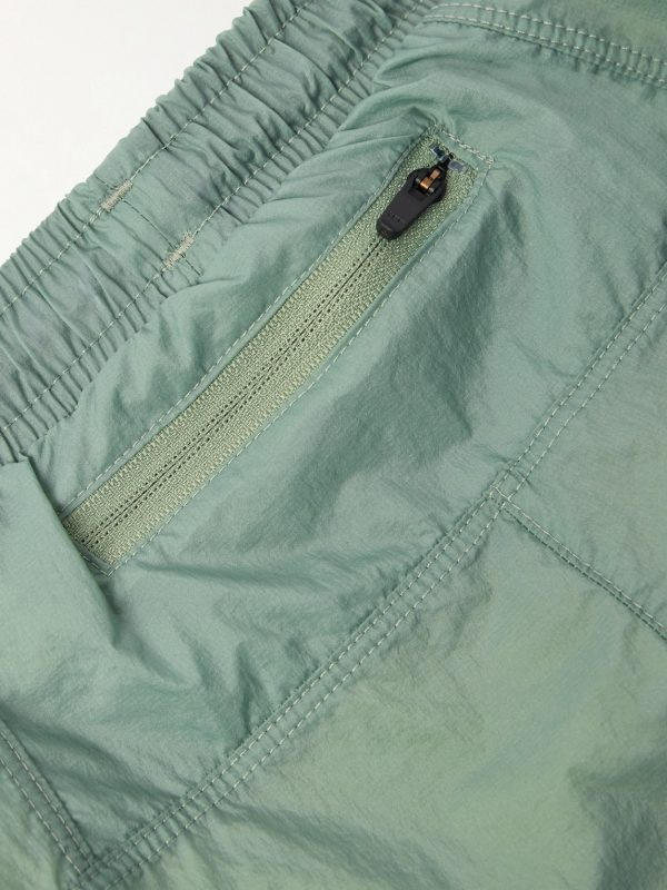 Straight-Leg Layered Logo-Print Stretch-Jersey and Shell Drawstring Shorts - CU Straight-Leg Layered Logo-Print Stretch-Jersey and Shell Drawstring Shorts - CU
