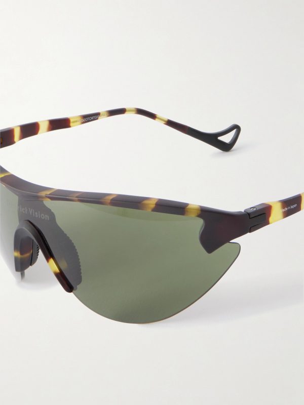 Yukinori Range Finder D-Frame Tortoiseshell Acetate Wrap-Around Sunglasses - CU Yukinori Range Finder D-Frame Tortoiseshell Acetate Wrap-Around Sunglasses - CU