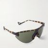 Yukinori Range Finder D-Frame Tortoiseshell Acetate Wrap-Around Sunglasses - FR Yukinori Range Finder D-Frame Tortoiseshell Acetate Wrap-Around Sunglasses - FR