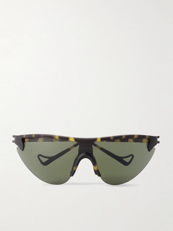 Yukinori Range Finder D-Frame Tortoiseshell Acetate Wrap-Around Sunglasses Yukinori Range Finder D-Frame Tortoiseshell Acetate Wrap-Around Sunglasses