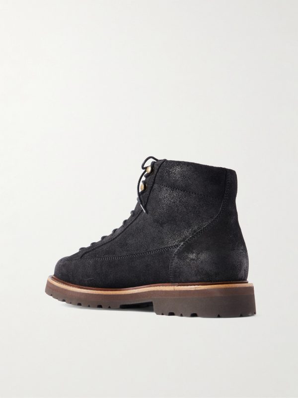 Waxed-Suede Hiking Boots - BK Waxed-Suede Hiking Boots - BK