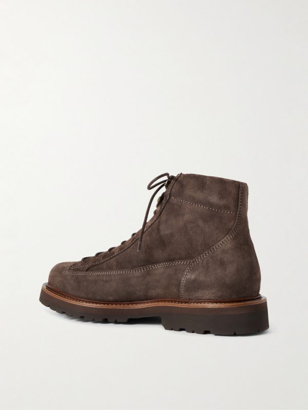 Suede Lace-Up Boots - BK Suede Lace-Up Boots - BK