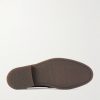 Leather-Trimmed Suede Penny Loafers - E1 Leather-Trimmed Suede Penny Loafers - E1