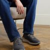 Leather-Trimmed Stretch-Knit Sneakers - OU Leather-Trimmed Stretch-Knit Sneakers - OU