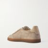 Leather-Trimmed Suede Sneakers - BK Leather-Trimmed Suede Sneakers - BK
