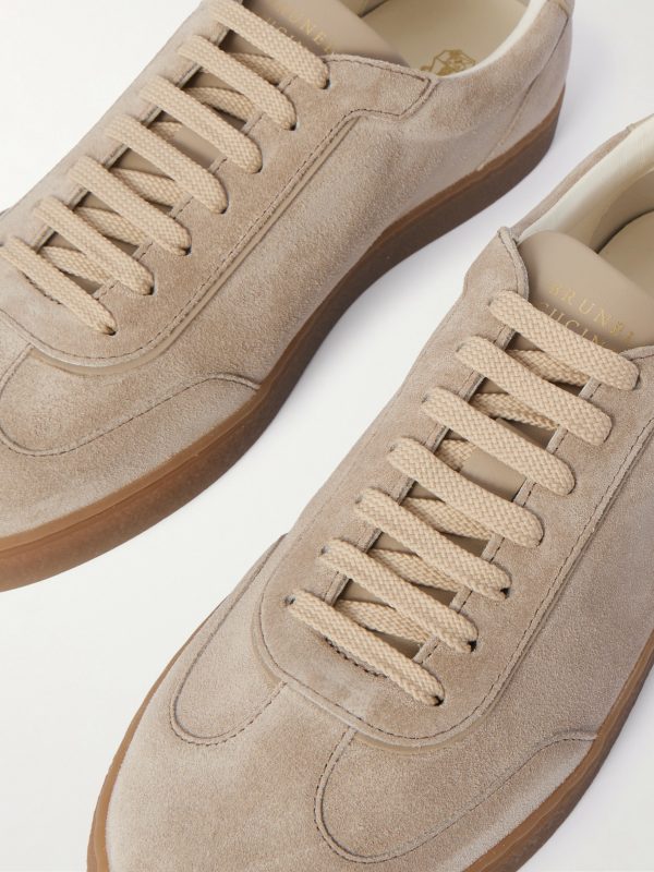 Leather-Trimmed Suede Sneakers - CU Leather-Trimmed Suede Sneakers - CU