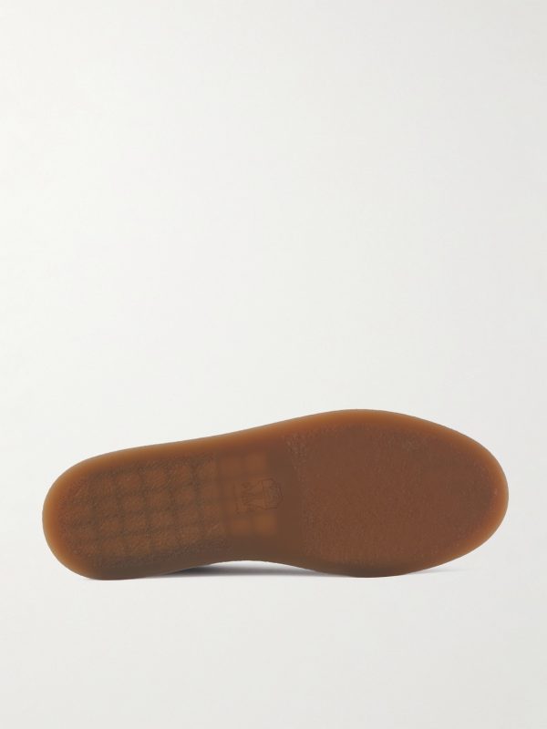 Leather-Trimmed Suede Sneakers - E1 Leather-Trimmed Suede Sneakers - E1