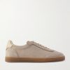 Leather-Trimmed Suede Sneakers Leather-Trimmed Suede Sneakers