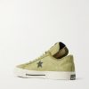 + Converse One Star Leather-Trimmed Calf Hair Sneakers - BK