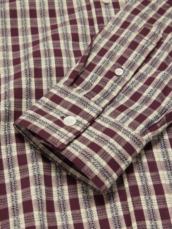 Colby 50007 Embroidered Checked Organic Cotton Shirt - E1