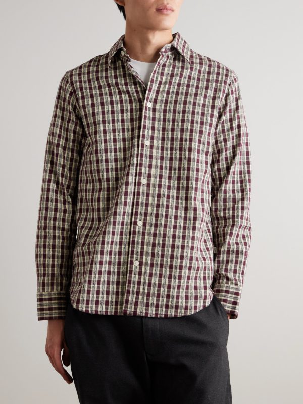 Colby 50007 Embroidered Checked Organic Cotton Shirt - FR