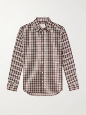 Colby 50007 Embroidered Checked Organic Cotton Shirt