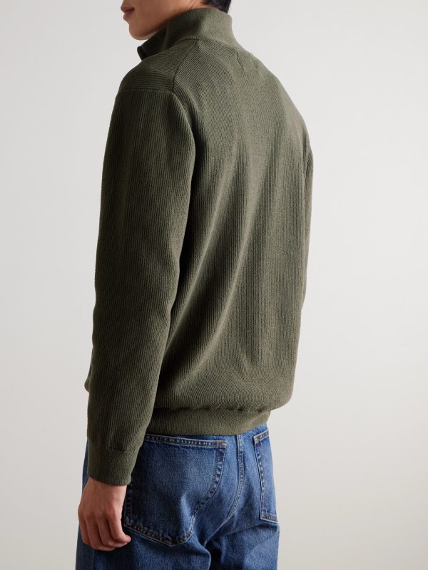 Danny 6429 Ribbed Bouclé Zip-Up Cardigan - BK Danny 6429 Ribbed Bouclé Zip-Up Cardigan - BK