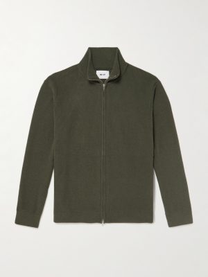 Danny 6429 Ribbed Bouclé Zip-Up Cardigan