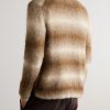 Alfie 6656 Striped Alpaca-Blend Cardigan - BK Alfie 6656 Striped Alpaca-Blend Cardigan - BK