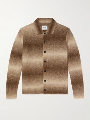 Alfie 6656 Striped Alpaca-Blend Cardigan Alfie 6656 Striped Alpaca-Blend Cardigan