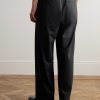 Kay 1088 Straight-Leg Pleated Recycled Woven Trousers - BK Kay 1088 Straight-Leg Pleated Recycled Woven Trousers - BK